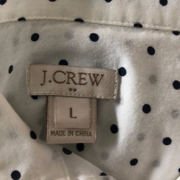 J. Crew Size L polka dot pop over button up - Picture 4 of 4